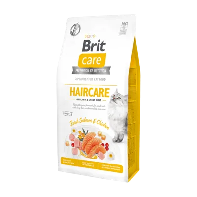 Корм Brit Care Cat сухий для котів що потребують догляду за шкірою та шерстю Бріт Кеа Кет Грейн Фрі