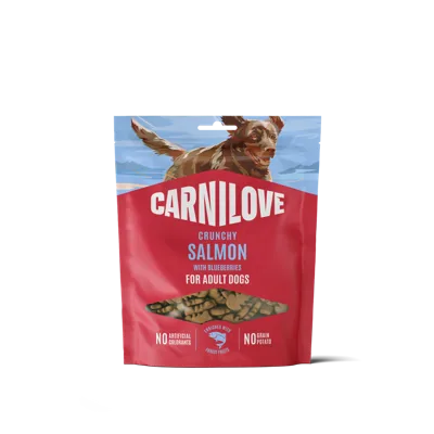 Ласощі Carnilove для собак Карнілав Дог Кранчи Снек з лососем та чорницею арт.100408/528851