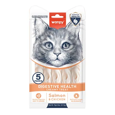 Wanpy ЗДОРОВЕ ТРАВЛЕННЯ (Digestive Health) функціональні рідкі ласощі для котів 14гх5од