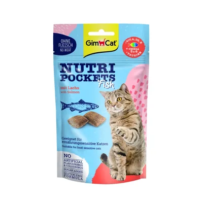 Ласощі Nutri Pockets для котів Рибні Лосось