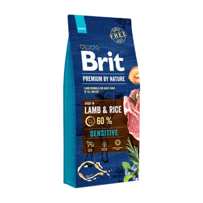 Корм сухий Brit Premium Dog Sensitive Lamb для собак з чутливим травленням з ягням