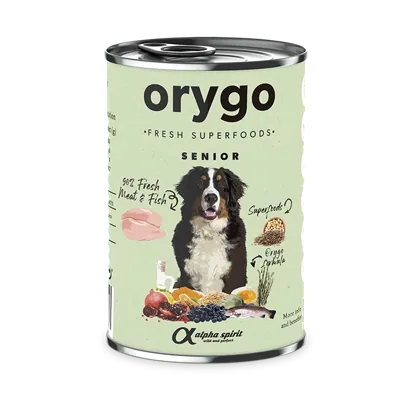 Напіввологий корм Orygo Wet Senior Pate для дорослих собак з куркою