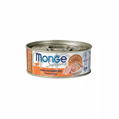 Monge cat wet supreme sterilised тунець з крабом